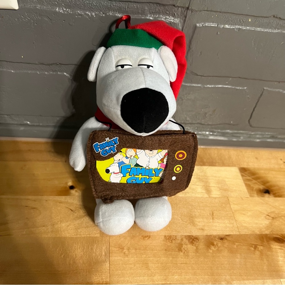 Family Guy Brian the Dog Giftcard Frame Christmas Plush 8” Ornament